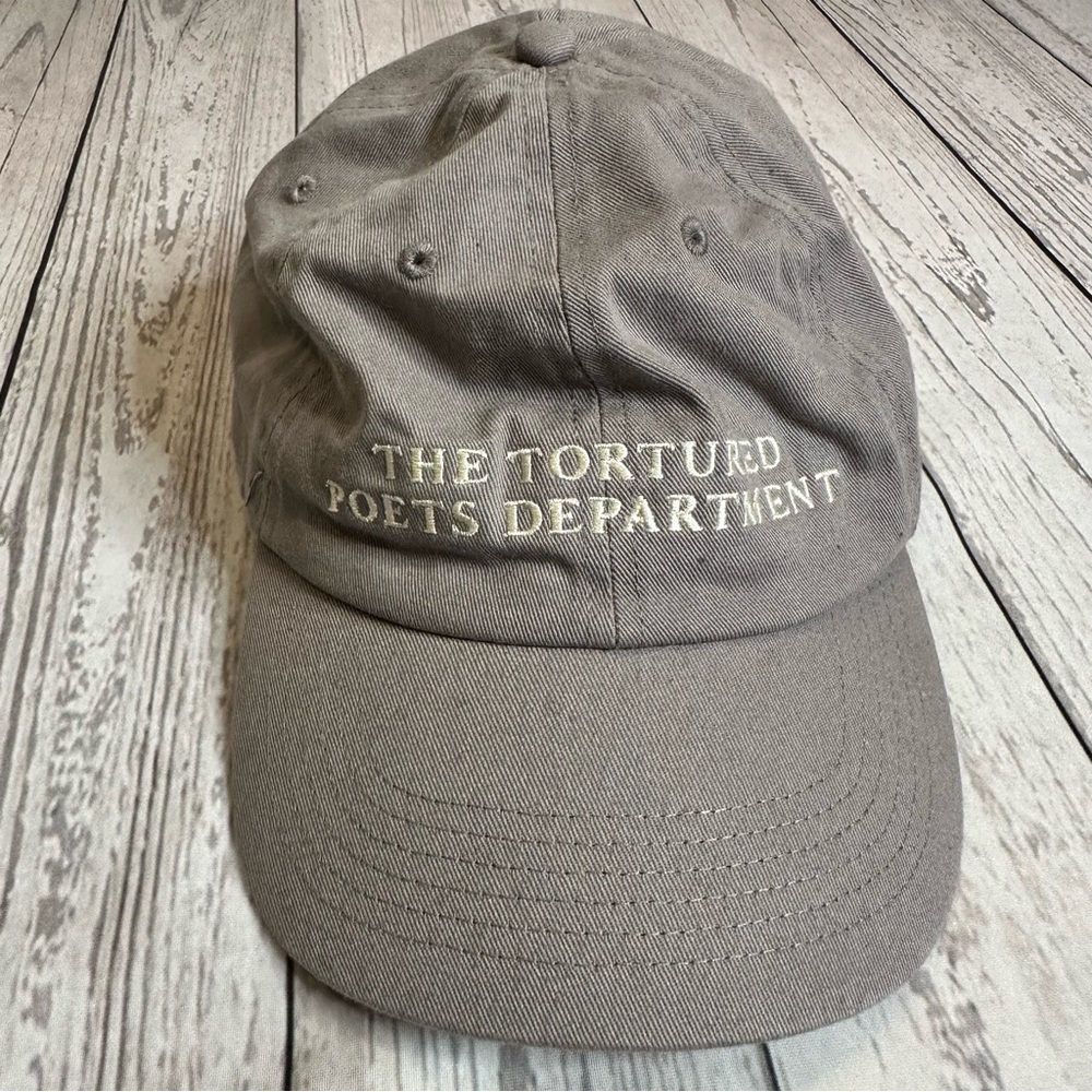 NWOT Taylor Swift TTPD The Tortured Poets Department Gray Dad Hat - Picture 3 of 8